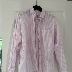 Target Light Pink Striped Women's Button Down Shirt